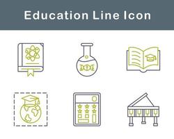 conjunto de iconos de vector de educación