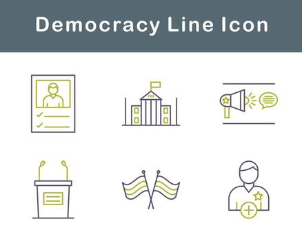 Democracy Vector Icon Set