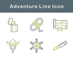 conjunto de iconos de vector de aventura