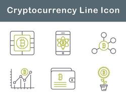Bitcoin And Cryptocurrency Vector Icon Set