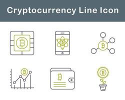 Bitcoin And Cryptocurrency Vector Icon Set