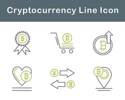 bitcoin y criptomoneda vector icono conjunto