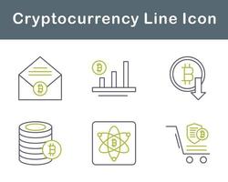 bitcoin y criptomoneda vector icono conjunto