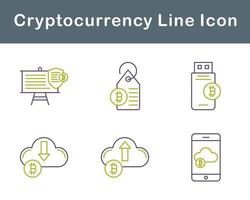 Bitcoin And Cryptocurrency Vector Icon Set