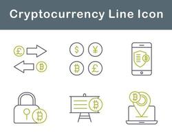 bitcoin y criptomoneda vector icono conjunto