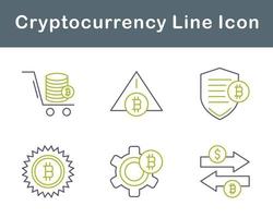 bitcoin y criptomoneda vector icono conjunto