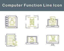 Computer Function Vector Icon Set