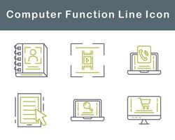 computadora función vector icono conjunto