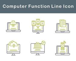 Computer Function Vector Icon Set
