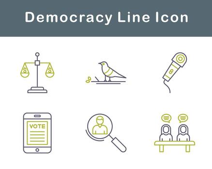 Democracy Vector Icon Set