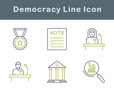 Democracy Vector Icon Set