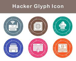 conjunto de iconos de vector de hacker