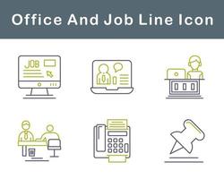 Work Office And Job Vector Icon Set