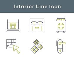 interior vector icono conjunto