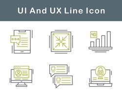 ui y ux vector icono conjunto