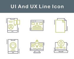 ui y ux vector icono conjunto