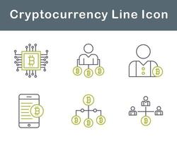 bitcoin y criptomoneda vector icono conjunto