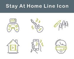 Stay At Home Vector Icon Set