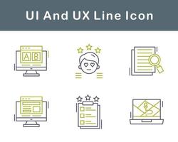 ui y ux vector icono conjunto