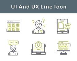 ui y ux vector icono conjunto