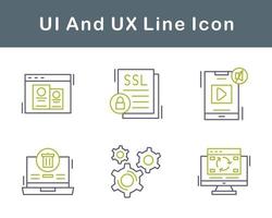 ui y ux vector icono conjunto