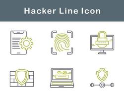 conjunto de iconos de vector de hacker