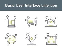 básico usuario interfaz vector icono conjunto