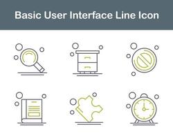 básico usuario interfaz vector icono conjunto