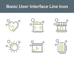 Basic User Interface Vector Icon Set