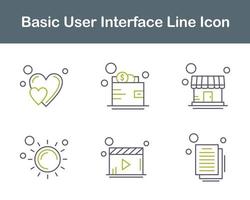 Basic User Interface Vector Icon Set