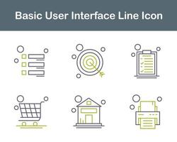 básico usuario interfaz vector icono conjunto