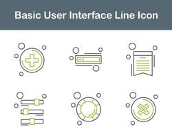 básico usuario interfaz vector icono conjunto