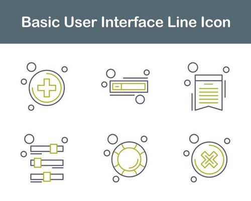 Basic User Interface Vector Icon Set