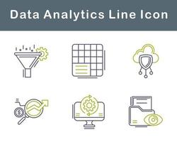 datos analítica vector icono conjunto