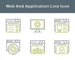 web y solicitud vector icono conjunto