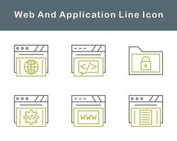 web y solicitud vector icono conjunto