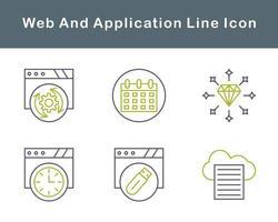 web y solicitud vector icono conjunto