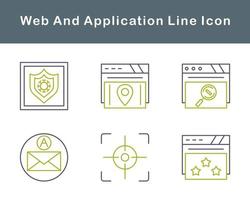 web y solicitud vector icono conjunto