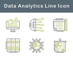 datos analítica vector icono conjunto