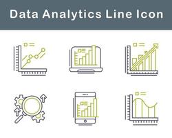 datos analítica vector icono conjunto