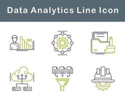 datos analítica vector icono conjunto