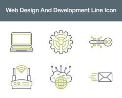 web diseño y desarrollo vector icono conjunto