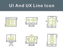 ui y ux vector icono conjunto