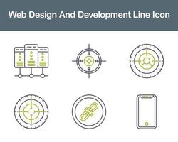 web diseño y desarrollo vector icono conjunto