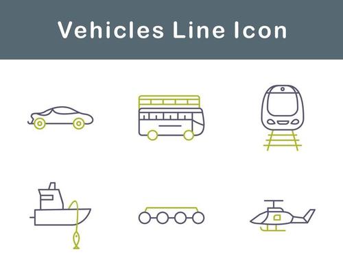 Vehicles Vector Icon Set