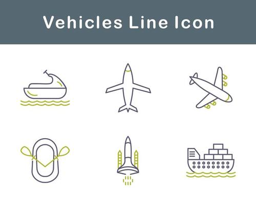 Vehicles Vector Icon Set