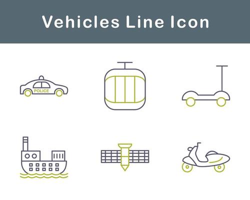 Vehicles Vector Icon Set