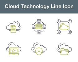 Cloud Technology Vector Icon Set