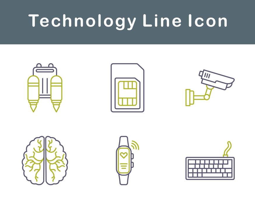 Technology Line Icons Vector Art, Icons, and Graphics for Free Download