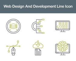 web diseño y desarrollo vector icono conjunto